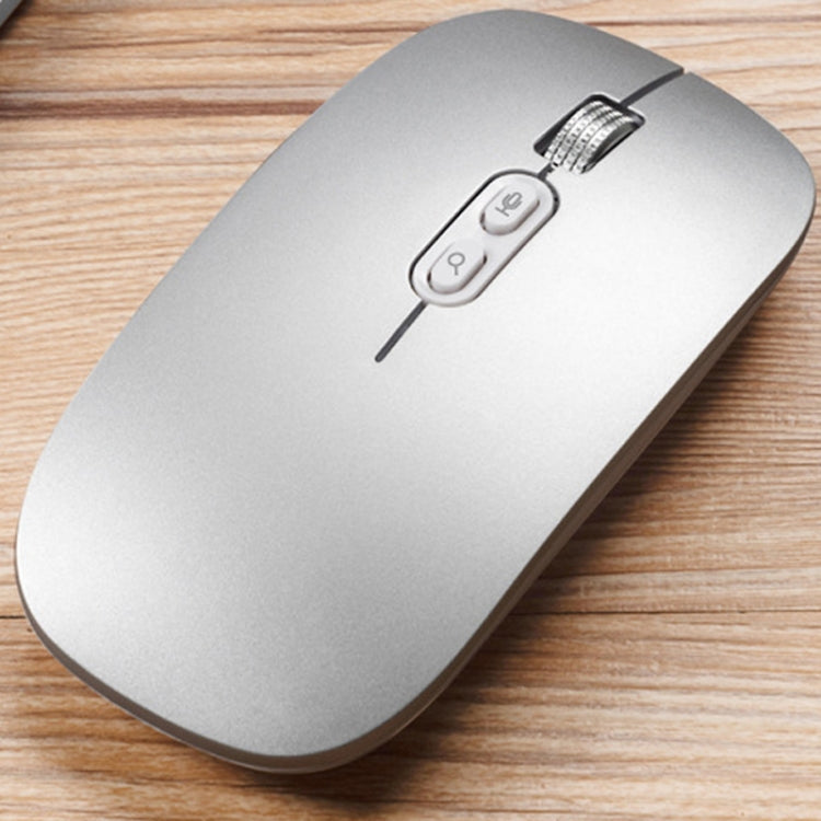 M103 1600DPI 5 Keys 2.4G Wireless Mouse Charging Ai Intelligent Voice Office Mouse, Support 28 Languages(Silver) - Wireless Mice by buy2fix | Online Shopping UK | buy2fix