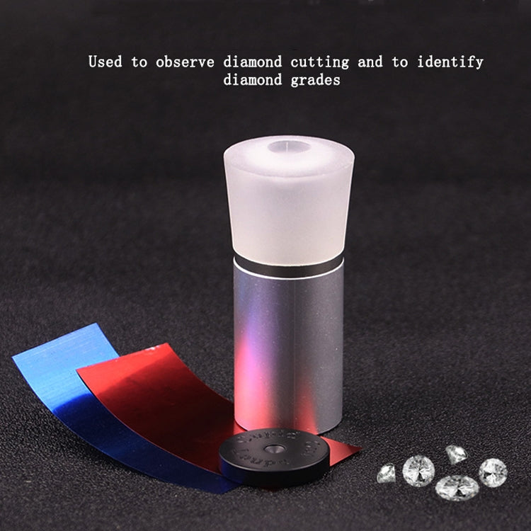 2 PCS Metal Cutting Mirror Jewelry Diamond Identification Tool 10 Times Magnifying Glass Diamond Instrument Diamond Ring Observer(Silver) - Detection Jewelry by buy2fix | Online Shopping UK | buy2fix