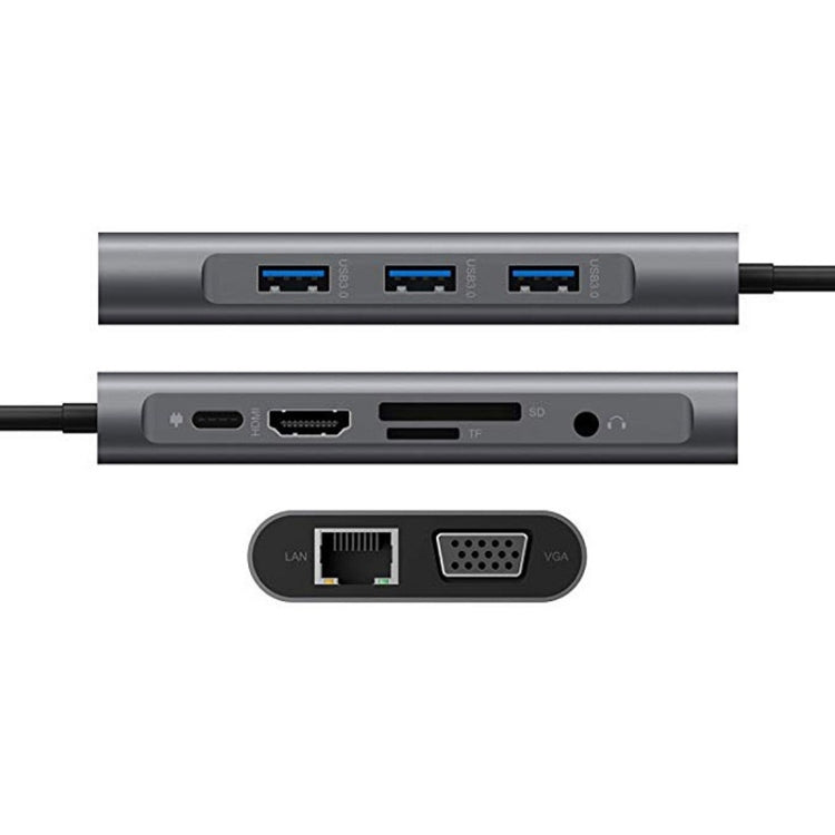 10 in 1 Type-C Multi-Function Docking Station PD Fast Charging HUB - USB HUB by buy2fix | Online Shopping UK | buy2fix