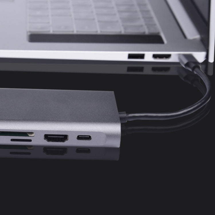10 in 1 Type-C Multi-Function Docking Station PD Fast Charging HUB - USB HUB by buy2fix | Online Shopping UK | buy2fix