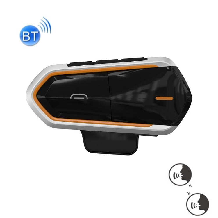 BT-S2 Helmet Bluetooth Headset FM Radio/CSR Full Duplex Walkie Talkie(Black Orange) - Motorcycle Walkie Talkie by buy2fix | Online Shopping UK | buy2fix