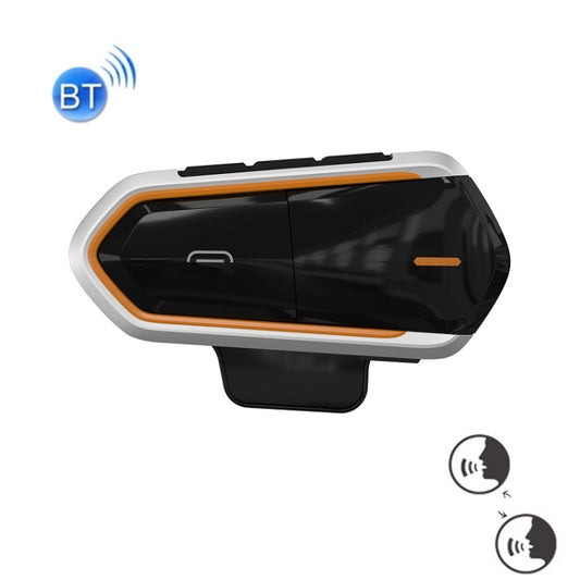 BT-S2 Helmet Bluetooth Headset FM Radio/CSR Full Duplex Walkie Talkie(Black Orange) - Motorcycle Walkie Talkie by buy2fix | Online Shopping UK | buy2fix
