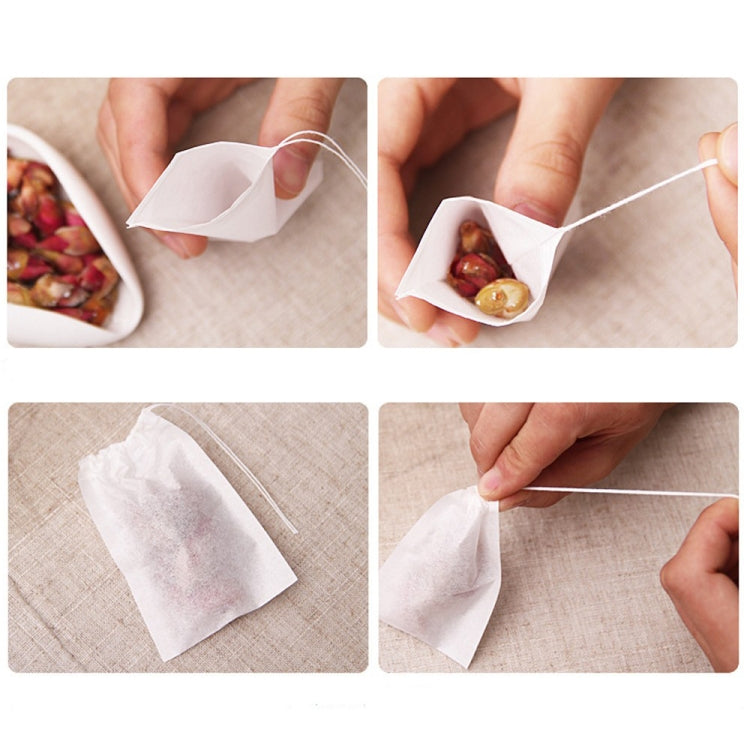 100 PCS Teabags Scented Tea Bags with Seal Filter Paper, Size: 5.5 x 7cm by buy2fix