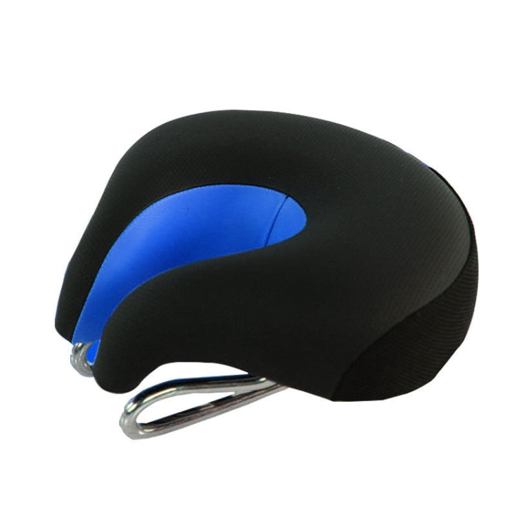 Bicycles Soft Saddle Mountain Bikes Thick Shock Absorption & Comfortable Seat Accessories(Black Blue) - Bicycle Saddle by buy2fix | Online Shopping UK | buy2fix