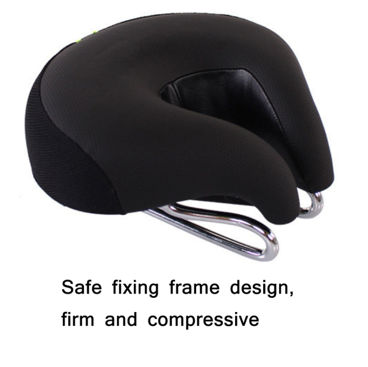Bicycles Soft Saddle Mountain Bikes Thick Shock Absorption & Comfortable Seat Accessories(Black Yellow) - Bicycle Saddle by buy2fix | Online Shopping UK | buy2fix