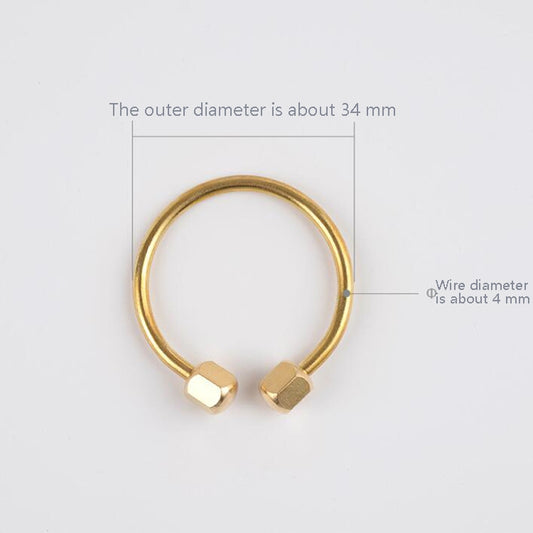 2 PCS Vintage Brass Keychain Key Ring Car Key Storage Accessories Key Hanging Buckle(Brass Color) by buy2fix