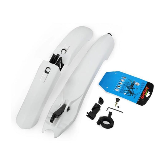 Bicycle Fender With LED Taillights Mountain Bike Fender Quick Release 26 Inch Riding Accessories(White) by buy2fix