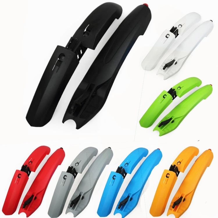 Bicycle Fender With LED Taillights Mountain Bike Fender Quick Release 26 Inch Riding Accessories(Orange) - Mudguards by buy2fix | Online Shopping UK | buy2fix