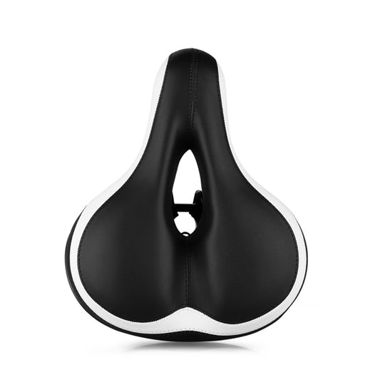 Reflective Spring Saddle Mountain Bike Seat Bicycle Seat Bicycle Seat(Black White) - Bicycle Saddle by buy2fix | Online Shopping UK | buy2fix