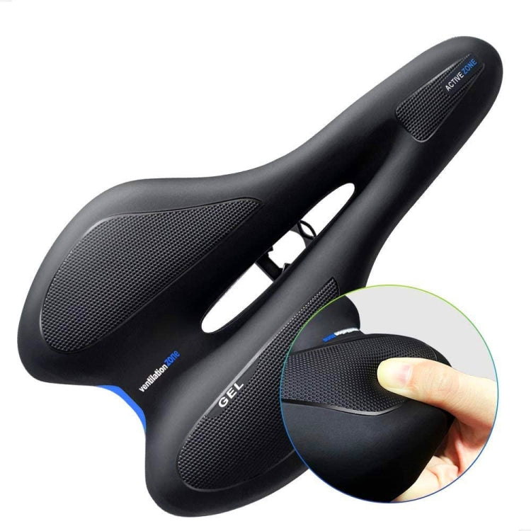 Silicone Bicycle Seat GEL Mountain Bike Saddle Bicycle Seat Saddle(Black Blue) - Bicycle Saddle by buy2fix | Online Shopping UK | buy2fix