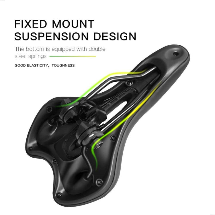 Silicone Bicycle Seat GEL Mountain Bike Saddle Bicycle Seat Saddle(Black Red) - Bicycle Saddle by buy2fix | Online Shopping UK | buy2fix