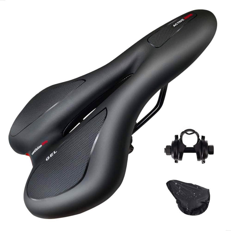 Silicone Bicycle Seat GEL Mountain Bike Saddle Bicycle Seat Saddle(Black Blue) - Bicycle Saddle by buy2fix | Online Shopping UK | buy2fix