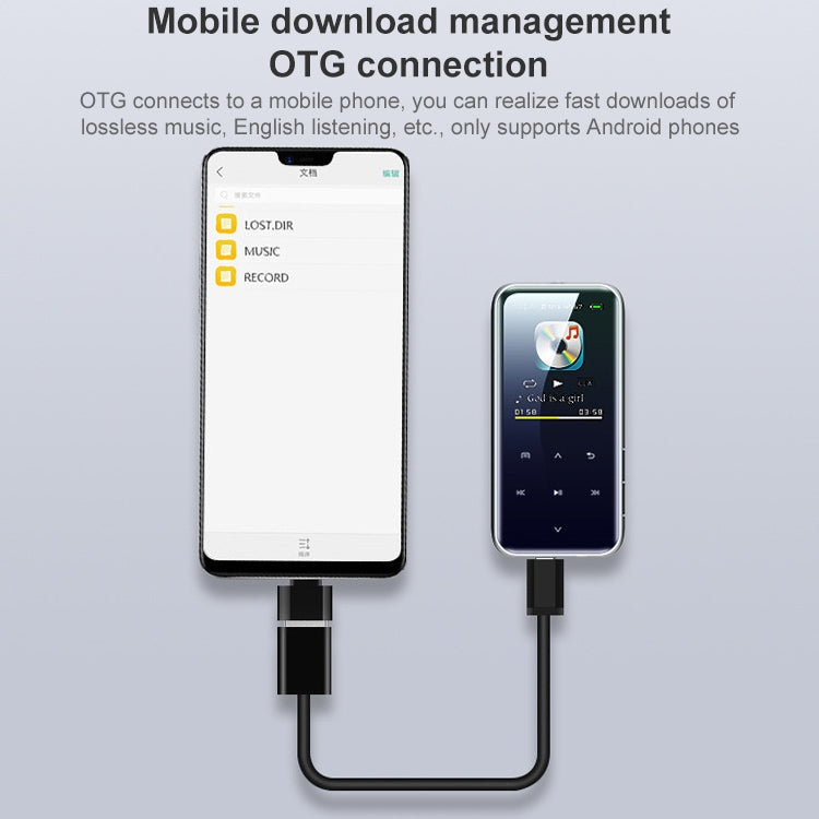 M22 Portable Bluetooth Touch Screen MP3 Player Recorder E-Book, Memory Capacity: 8GB(Black) by buy2fix