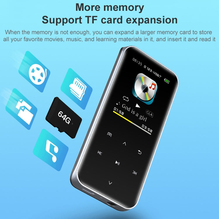 M22 Portable Bluetooth Touch Screen MP3 Player Recorder E-Book, Memory Capacity: 32GB(Black) - MP3 Player by buy2fix | Online Shopping UK | buy2fix