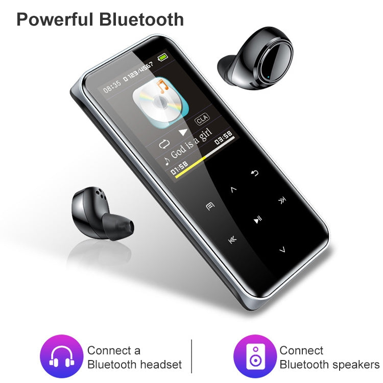 M22 Portable Bluetooth Touch Screen MP3 Player Recorder E-Book, Memory Capacity: 32GB(Black) - MP3 Player by buy2fix | Online Shopping UK | buy2fix