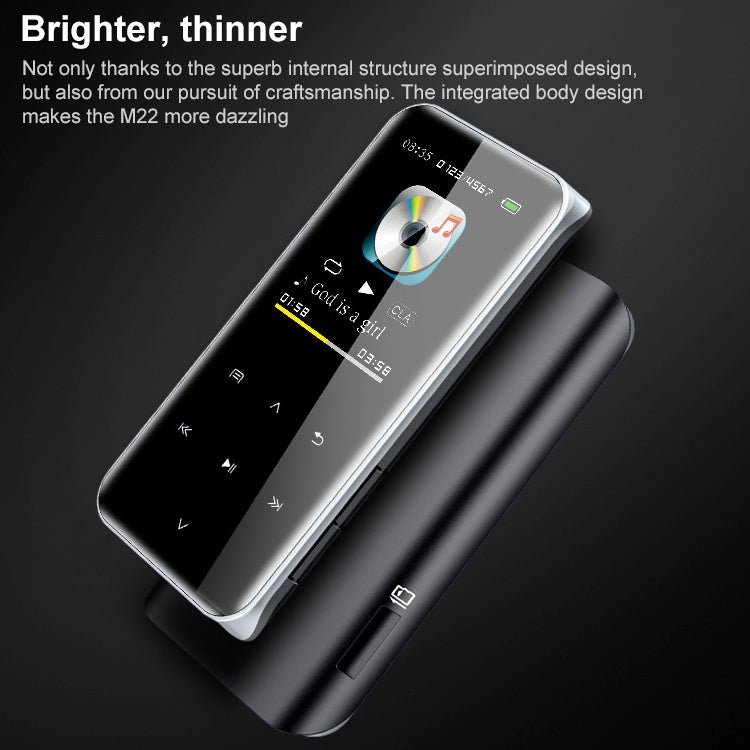 M22 Portable Bluetooth Touch Screen MP3 Player Recorder E-Book, Memory Capacity: 32GB(Black) - MP3 Player by buy2fix | Online Shopping UK | buy2fix