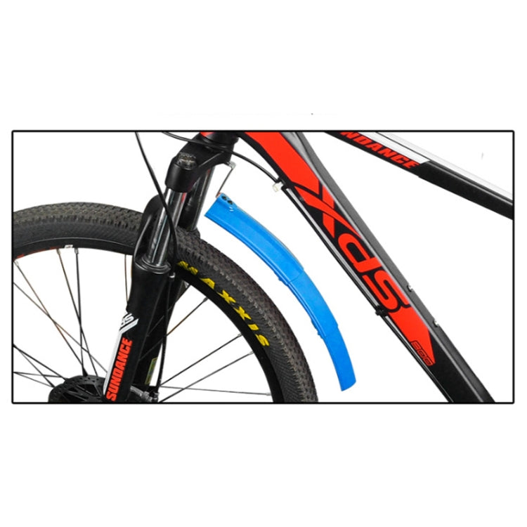 Bicycle Telescopic Folding Mudguard 27.5 Inch Extended Water Retaining LED Taillight(Green) by buy2fix