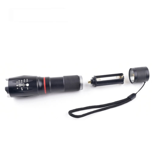 Telescopic Zoom Strong Light Flashlight Strong Magnetic Rechargeable LED Flashlight, Colour: Silver Head (With Battery, EU Plug Charger) by buy2fix