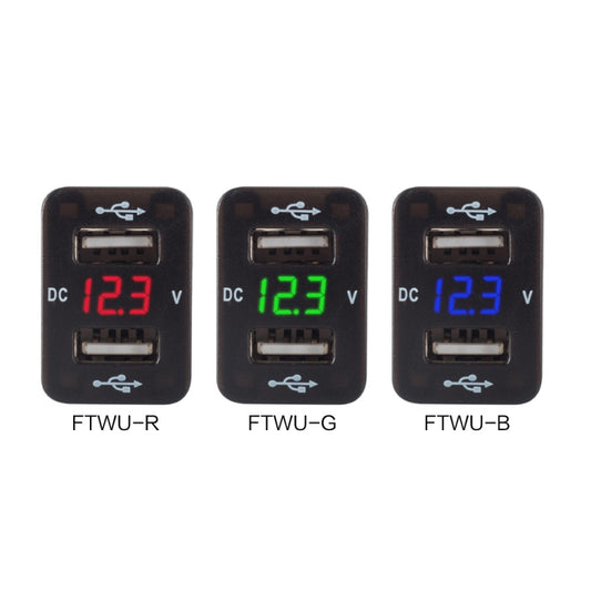 Car Charger Original Hole Non-Destructive Modification Of Dual Usb Car Charger With Line Suitable For Toyota(FTWU Red Light) by buy2fix