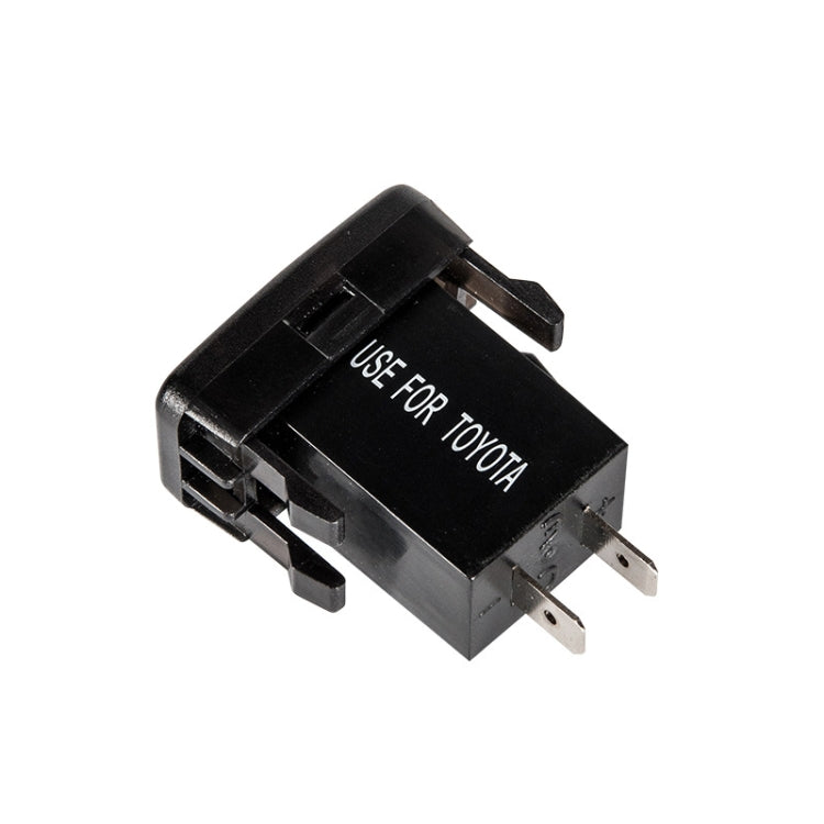Car Charger Original Hole Non-Destructive Modification Of Dual Usb Car Charger With Line Suitable For Toyota(FTWU Blue Light) - DIY Modified Charger by buy2fix | Online Shopping UK | buy2fix
