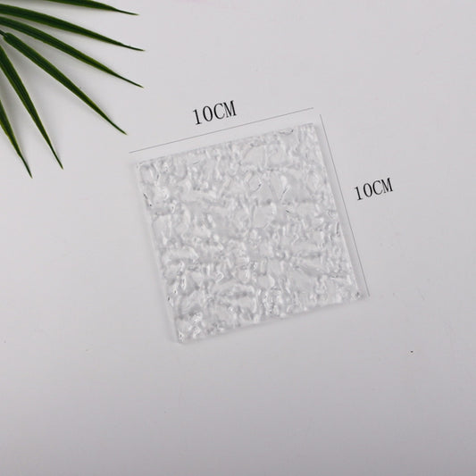 3 PCS 10 x 10cm Acrylic Texture Background Board Photo Props Background Decorative Geometric Ornaments(Water Ripple) by buy2fix