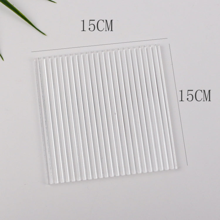 15 x 15cm Acrylic Texture Background Board Photo Props Background Decorative Geometric Ornaments(Thick Stripes) - Acrylic Props by buy2fix | Online Shopping UK | buy2fix