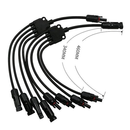 1 Pair MC4 Five-way Y Type MC4 Photovoltaic Connector Solar Branch Connector Solar Panel Male And Female Plug Accessories - Connectors by buy2fix | Online Shopping UK | buy2fix