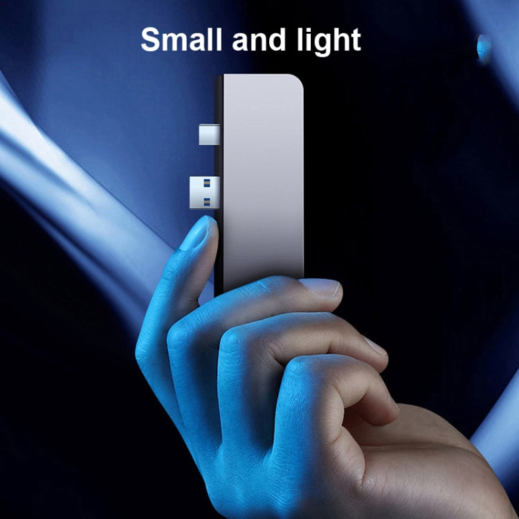 T0409 Multifunctional USB 3.0 HUB Docking Station Network Cable Interface Converter For Microsoft Surface Pro 7(with Network Port) by buy2fix