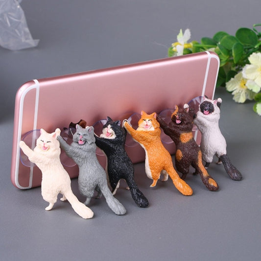 60 PCS Sucker Design Cute Cat Smartphone Holder(Orange) by buy2fix