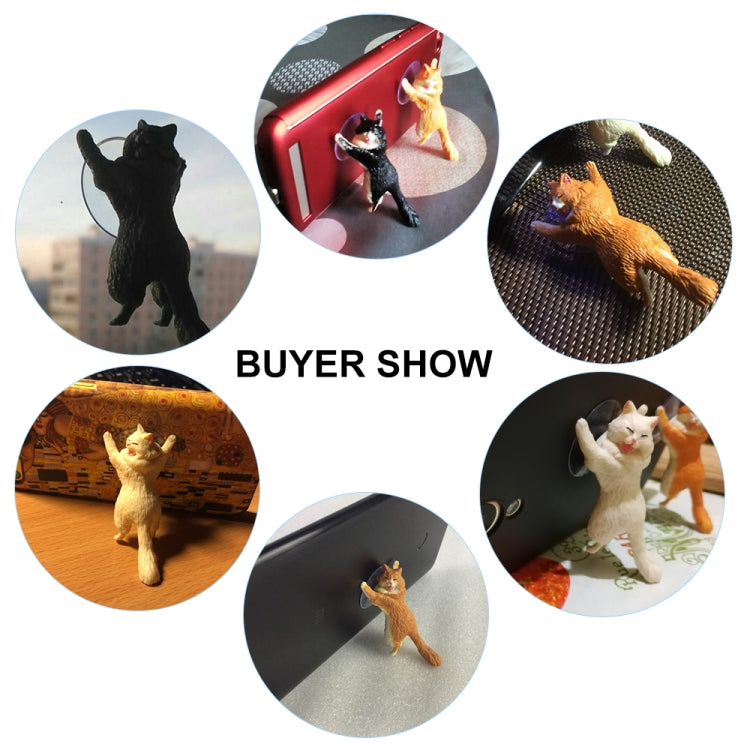 60 PCS Sucker Design Cute Cat Smartphone Holder(Black) by buy2fix