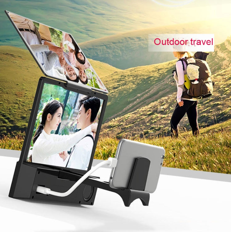 L8 8.5 Inch Mobile Phone Screen Amplifier Bluetooth Subwoofer Speaker Phone Amplifier by buy2fix