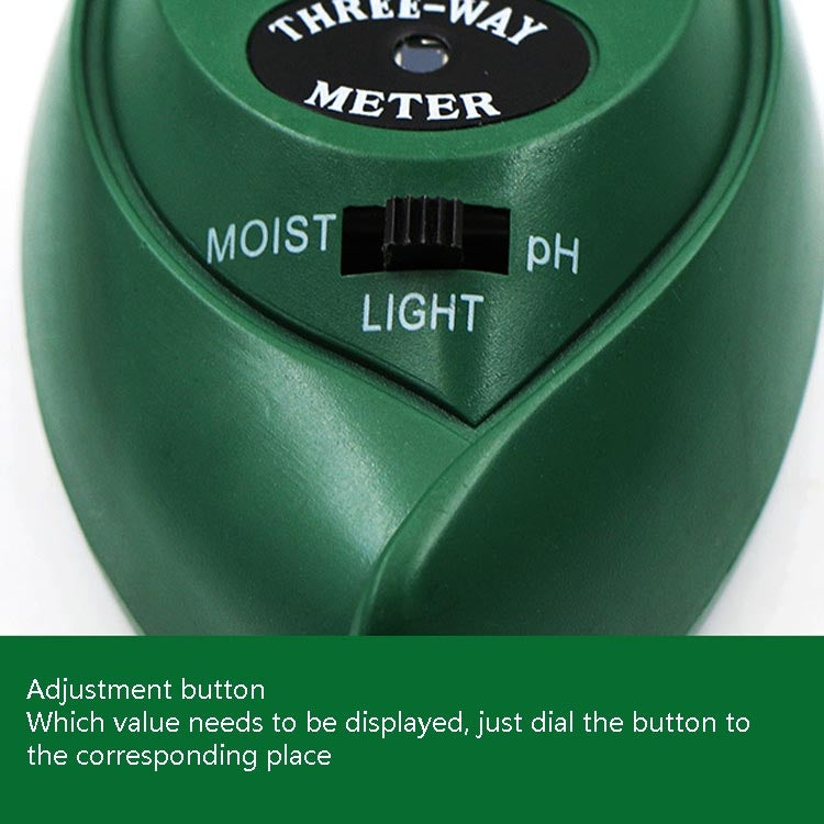3 In 1 Soil Detector PH Value Light Intensity Test Pen Round Head Soil Dry Moisture Meter - PH & Moisture Meter by buy2fix | Online Shopping UK | buy2fix