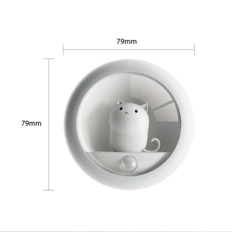 DZ-K610 Human Body Induction Night Light Cute Pet Bedroom Atmosphere Light USB Cabinet Wall Lamp(Yellow) - Night Lights by buy2fix | Online Shopping UK | buy2fix