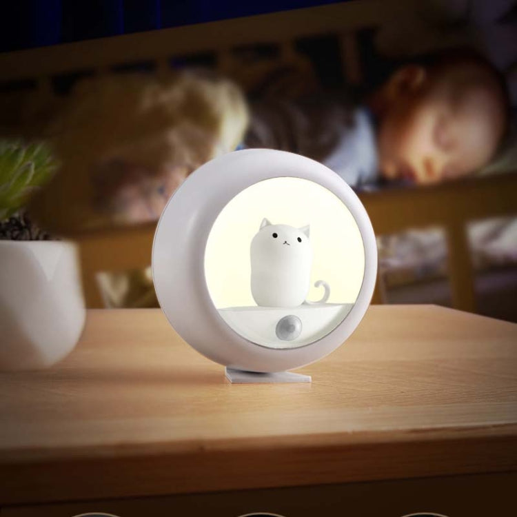 DZ-K610 Human Body Induction Night Light Cute Pet Bedroom Atmosphere Light USB Cabinet Wall Lamp(Yellow) - Night Lights by buy2fix | Online Shopping UK | buy2fix