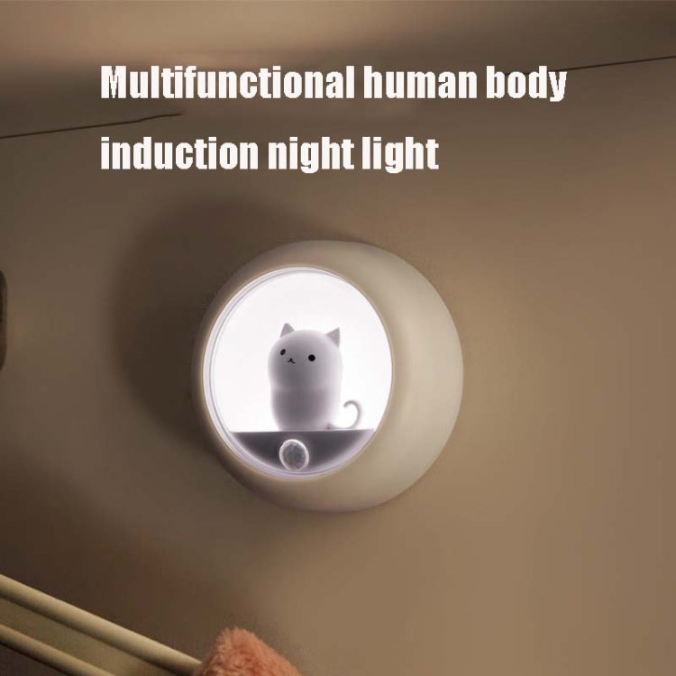 DZ-K610 Human Body Induction Night Light Cute Pet Bedroom Atmosphere Light USB Cabinet Wall Lamp(Yellow) - Night Lights by buy2fix | Online Shopping UK | buy2fix