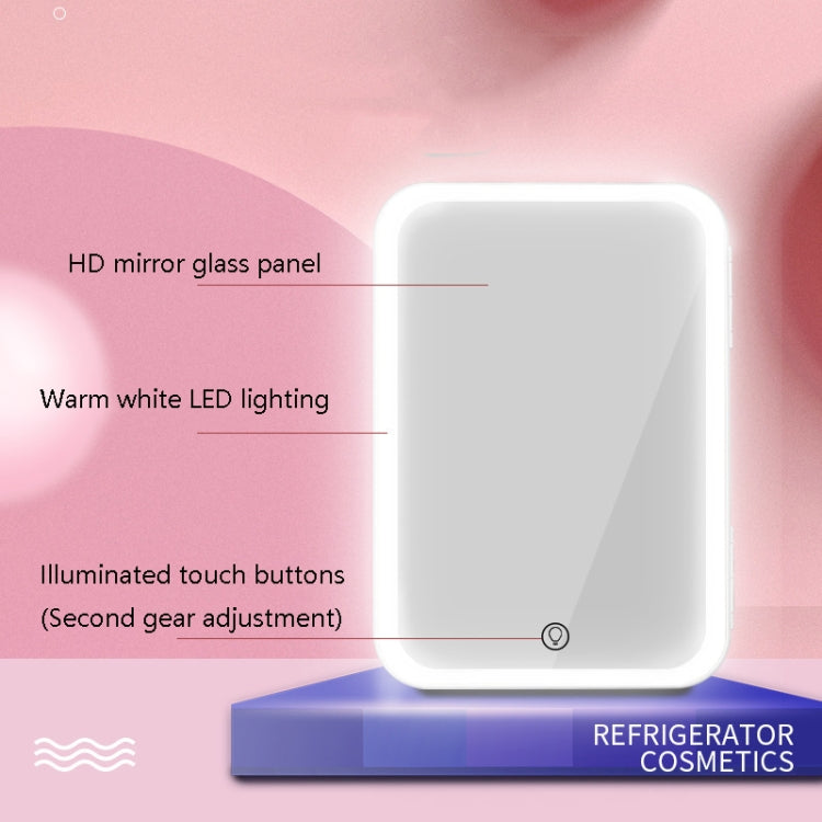 PD-8 8L Mirror Cosmetics Storage Car Home Small Refrigerator Fruit Drink Refrigerator(EU Plug) - Refrigerators & Accessories by buy2fix | Online Shopping UK | buy2fix