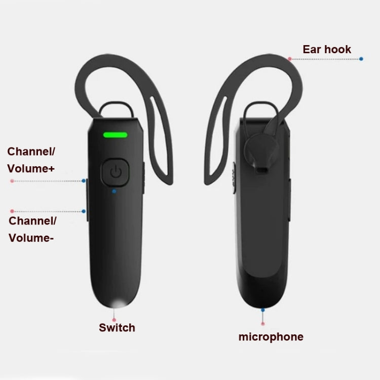 A08 Mini Ear Hook Wireless Walkie Talkie Outdoor Mini Walkie Talkie Wireless Bluetooth Walkie Talkie - Consumer Electronics by buy2fix | Online Shopping UK | buy2fix