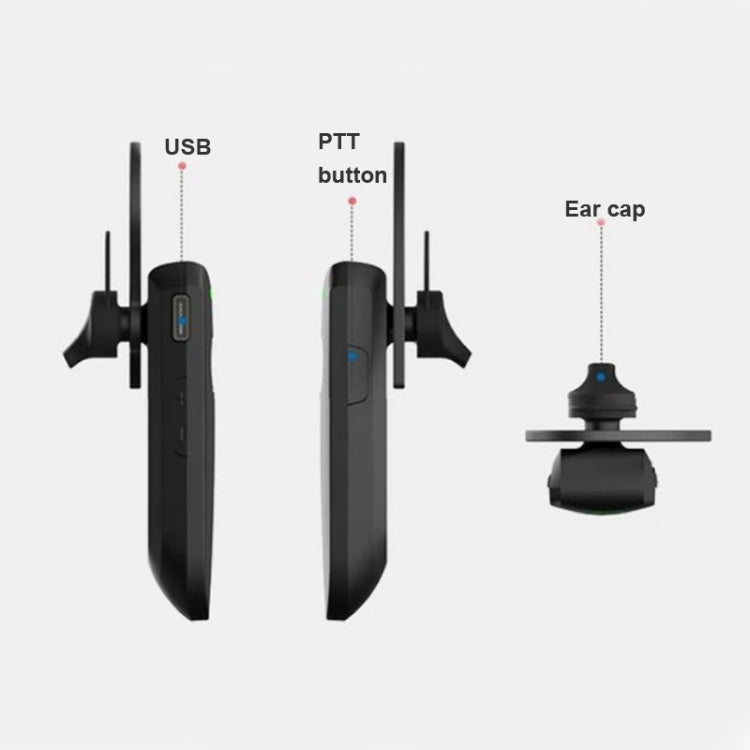 A08 Mini Ear Hook Wireless Walkie Talkie Outdoor Mini Walkie Talkie Wireless Bluetooth Walkie Talkie - Consumer Electronics by buy2fix | Online Shopping UK | buy2fix