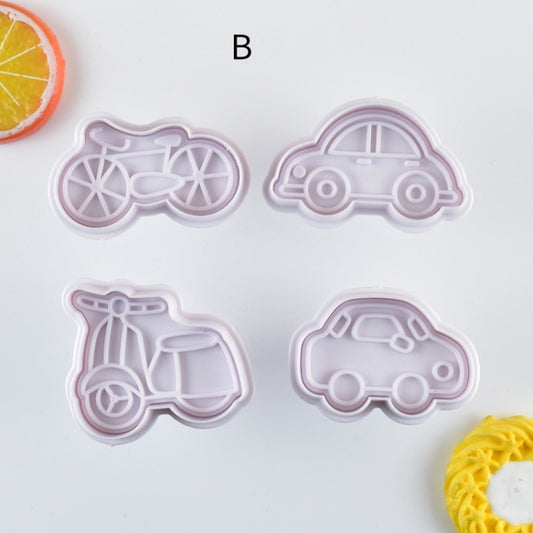 3 Sets Plastic Decorative Biscuit Mold Transportation Tool Series Biscuit Spring Mold(B) by buy2fix