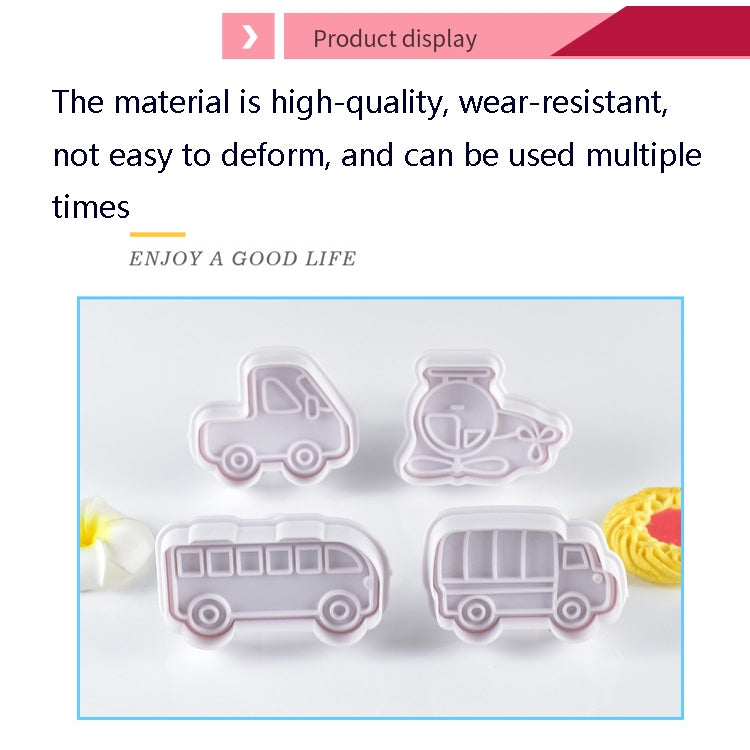 3 Sets Plastic Decorative Biscuit Mold Transportation Tool Series Biscuit Spring Mold(B) - Food Molds by buy2fix | Online Shopping UK | buy2fix