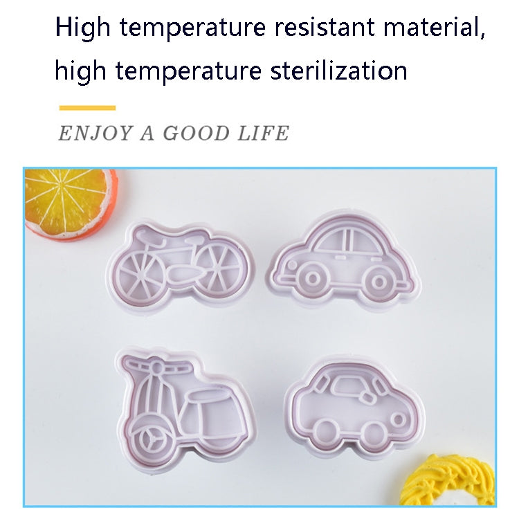 3 Sets Plastic Decorative Biscuit Mold Transportation Tool Series Biscuit Spring Mold(B) - Food Molds by buy2fix | Online Shopping UK | buy2fix