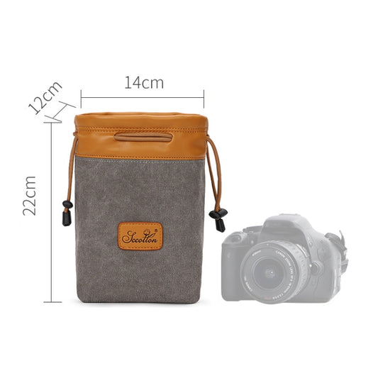 S.C.COTTON Liner Bag Waterproof Digital Protection Portable SLR Lens Bag Micro Single Camera Bag Photography Bag, Colour: Gray M by buy2fix
