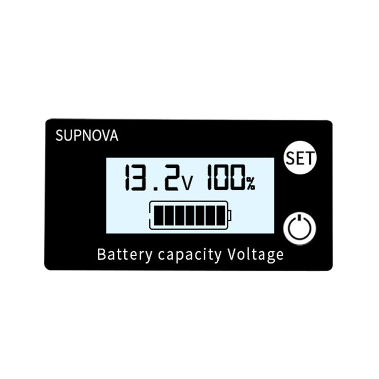 SUPNOVA DC 8-100V Battery Capacity Indicator Voltmeter Voltage Gauge,Style: White - Current & Voltage Tester by buy2fix | Online Shopping UK | buy2fix