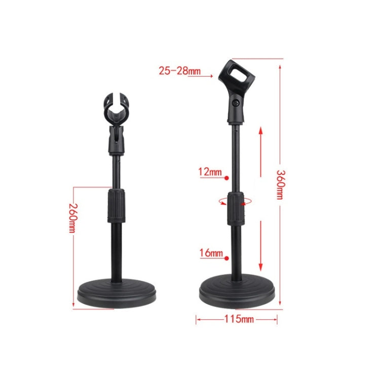 2 PCS Desktop Microphone Stand Desktop Multifunctional Live Microphone Stand  without Lifting (ZM-01) - Stand by buy2fix | Online Shopping UK | buy2fix