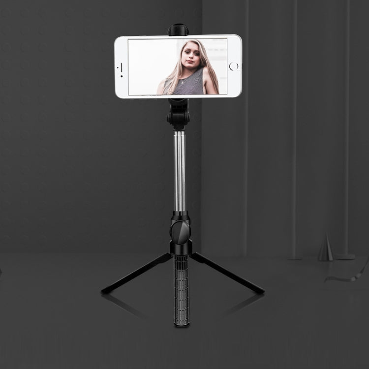 Bluetooth Tripod Selfie Stick Live Mobile Phone Holder(Black) - Selfie Sticks by buy2fix | Online Shopping UK | buy2fix
