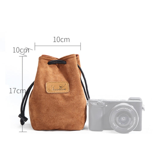 S.C.COTTON Liner Shockproof Digital Protection Portable SLR Lens Bag Micro Single Camera Bag Square Khaki S by S.C.COTTON
