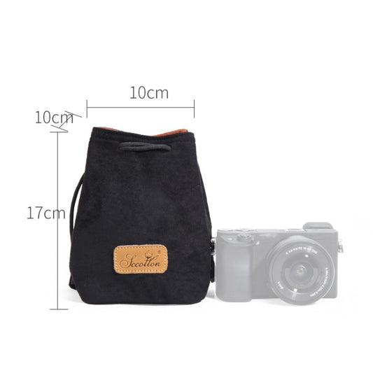 S.C.COTTON Liner Shockproof Digital Protection Portable SLR Lens Bag Micro Single Camera Bag Square Black S by S.C.COTTON