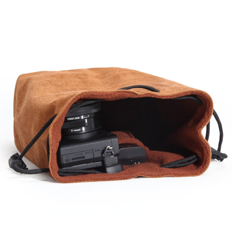 S.C.COTTON Liner Shockproof Digital Protection Portable SLR Lens Bag Micro Single Camera Bag Round Khaki S - Lens Bag by S.C.COTTON | Online Shopping UK | buy2fix