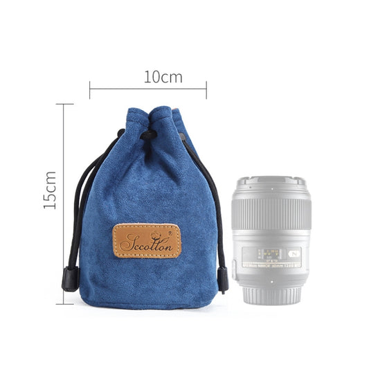 S.C.COTTON Liner Shockproof Digital Protection Portable SLR Lens Bag Micro Single Camera Bag Round Blue S by S.C.COTTON