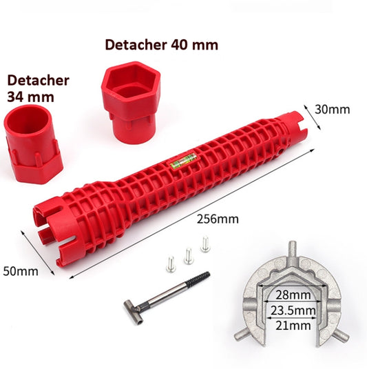 8 In 1 Multifunctional Sink Bathroom Wrench Plumbing Installation Tool Water Pipe Faucet Repair Removal Tool by buy2fix